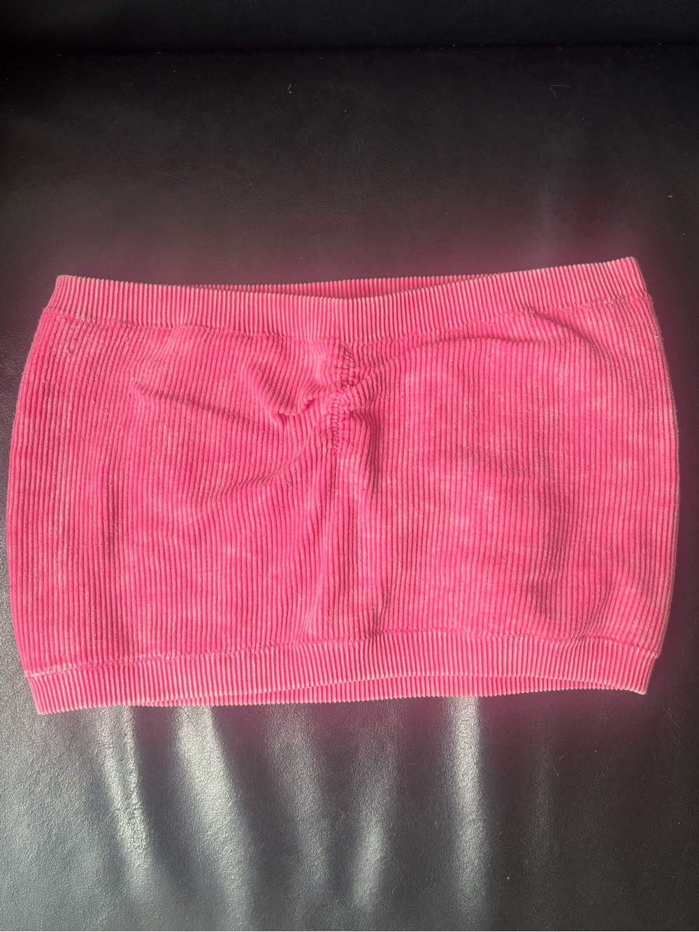 Pink Ribbed Tube Top
